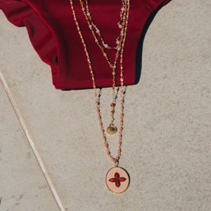 Collier long inde flower