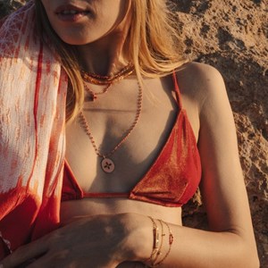 Collier long inde flower