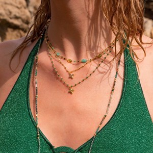 Collier mumbai vert