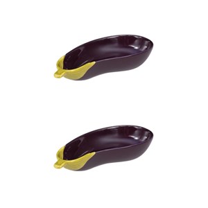Coupelle aubergine 16x8 cm (lot de 2)