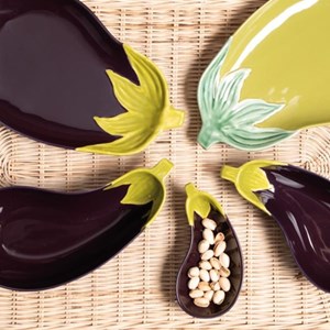 Coupelle aubergine 16x8 cm (lot de 2)