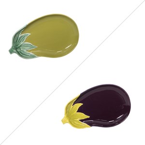 Plat aubergine 30x18 cm (1 modèle aléato
