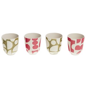 Lot de 4 tasses expresso ohana 18 cl