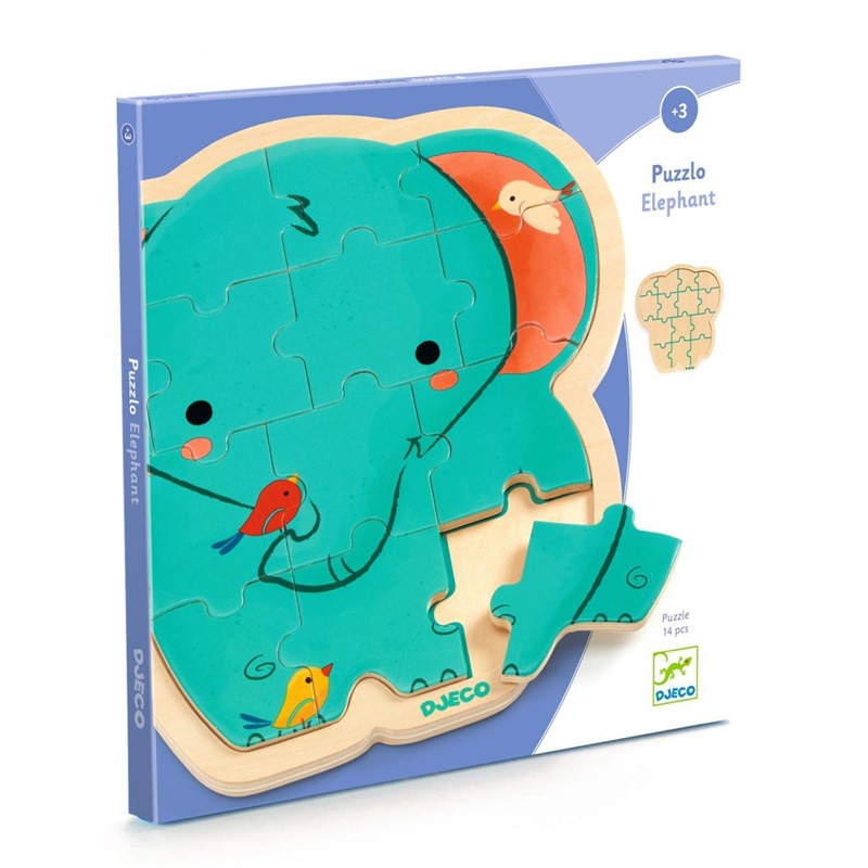 Puzzle en bois éléphant