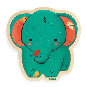 Puzzle en bois éléphant