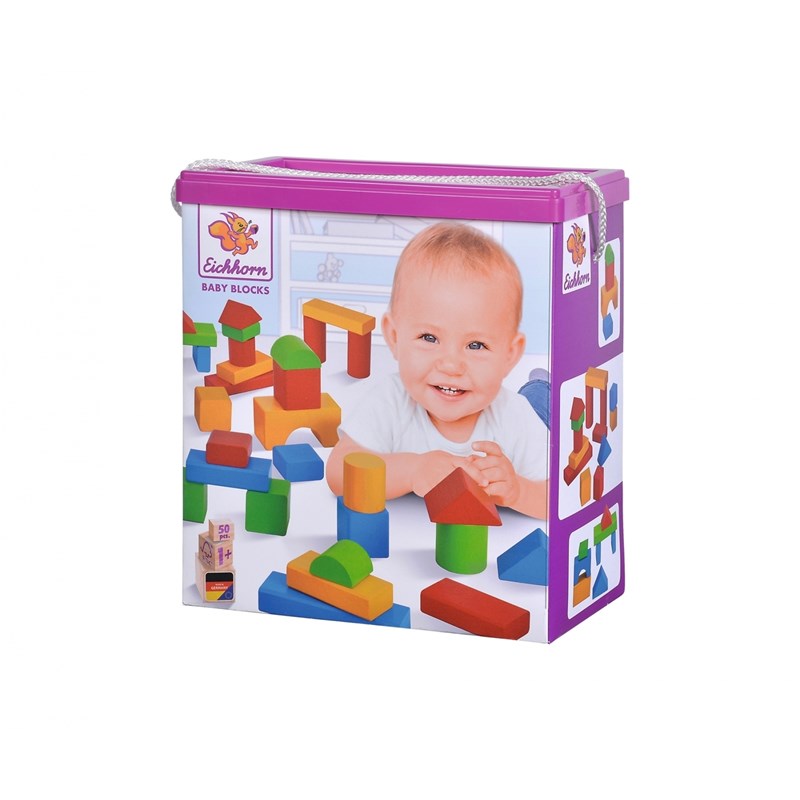 Blocs de construction en bois colorés bé