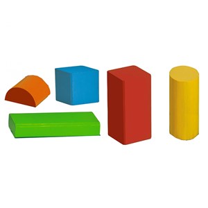 Blocs de construction en bois colorés bé