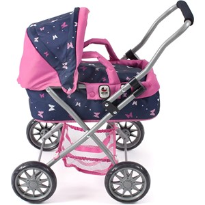Poussette pour poupée smarty bleu rose p
