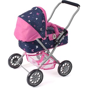 Poussette pour poupée smarty bleu rose p