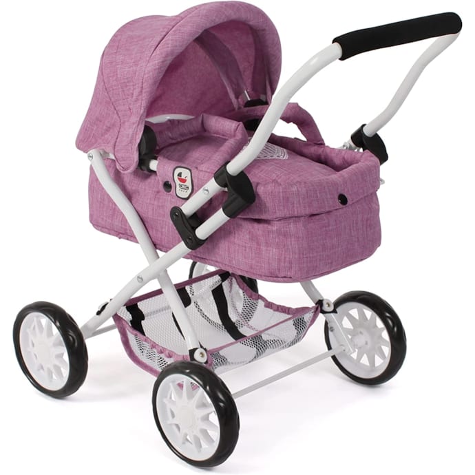 Poussette combinée pour poupée LENI Jean rose - Jeux - Jouets