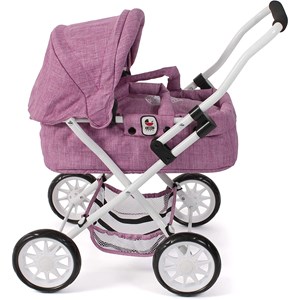 Poussette pour poupée smarty jean rose