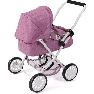 Poussette pour poupée smarty jean rose