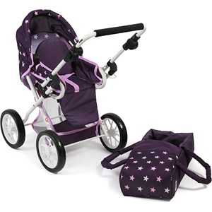 Poussette combinée leni étoiles violet p