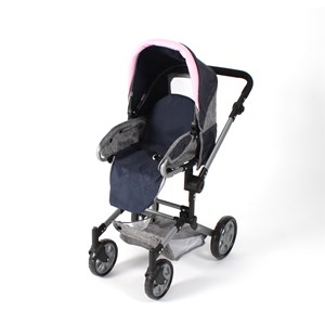 Poussette de poupée combinée jara gris b