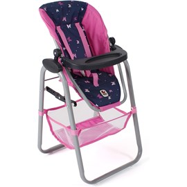 Chaise haute pour poupées papillon