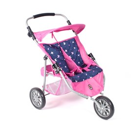 Poussette jogger 3 roues pour poupées ju