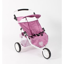 Poussette jogger 3 roues pour poupées ju