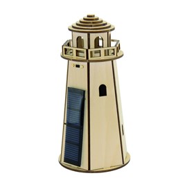 Phare solaire en bois ""starlight""
