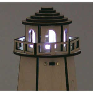 Phare solaire en bois ""starlight""