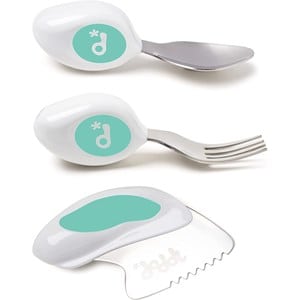 Set de 3 couverts ergonomiques aqua