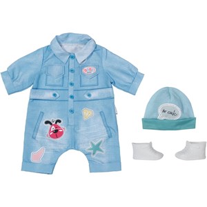Baby born deluxe combinaison en jean pou