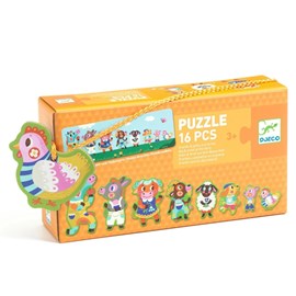 Puzzle grands et petits à la ferme