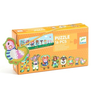 Puzzle grands et petits à la ferme