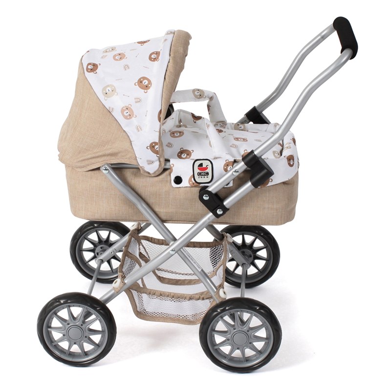Poussette pour poupée smarty beige avec