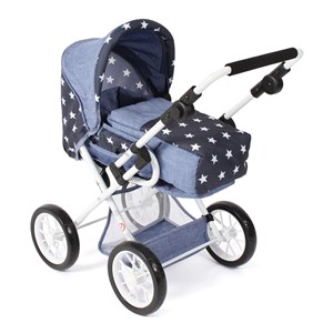 Poussette combinée leni étoiles bleu mar