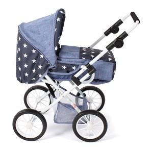 Poussette combinée leni étoiles bleu mar