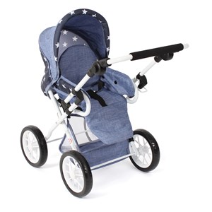 Poussette combinée leni étoiles bleu mar