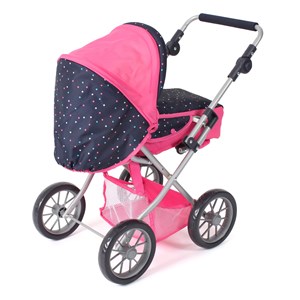 Poussette combinée leni rose bleu marine