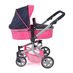 Poussette pour poupée combinée 2 en 1 mi
