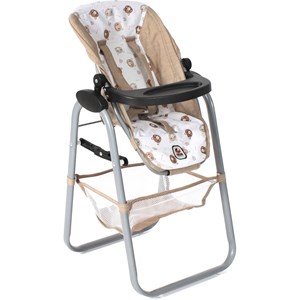 Chaise haute pour poupées beige avec our
