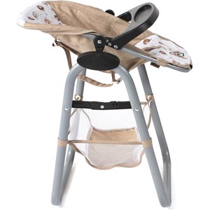 Chaise haute pour poupées beige avec our