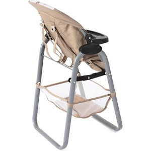 Chaise haute pour poupées beige avec our