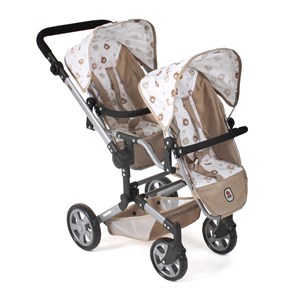 Poussette de poupée linus duo beige avec