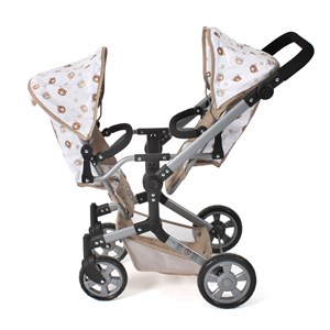 Poussette de poupée linus duo beige avec