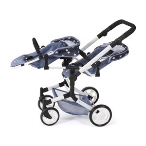 Poussette de poupée linus duo bleu étoil