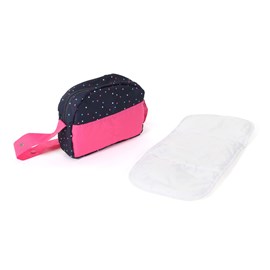 Sac à langer pour poupées rose à pois