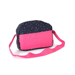 Sac à langer pour poupées rose à pois