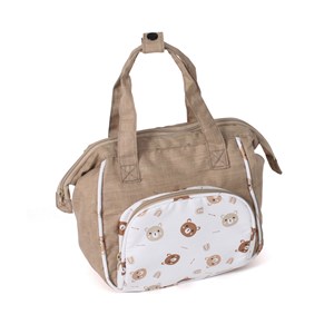 Sac à langer pour poupées ourson beige