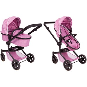 Poussette de poupée 2 en 1 trend fuchsia