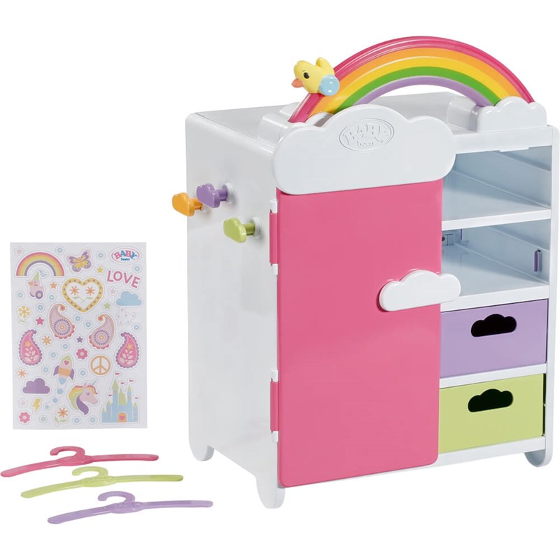 Baby born armoire arc-en-ciel pour poupé