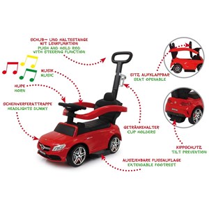 Push-car mercedes-benz amg c63 rouge 3en