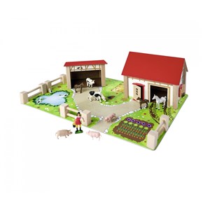 Eichhorn ferme en bois avec accessoires