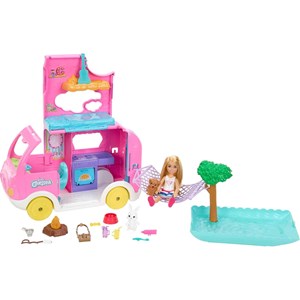 Barbie - coffret barbie camping-car de c