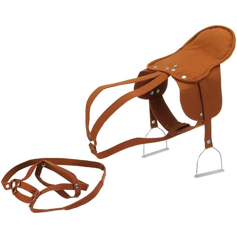 Selle pour chevaux avec étriers métalliq