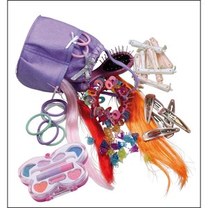 Tête à coiffer et maquiller, cheveux rou