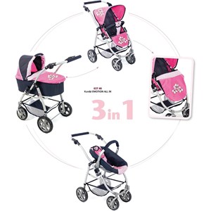 La poussette pour poupée combinée 3 en 1